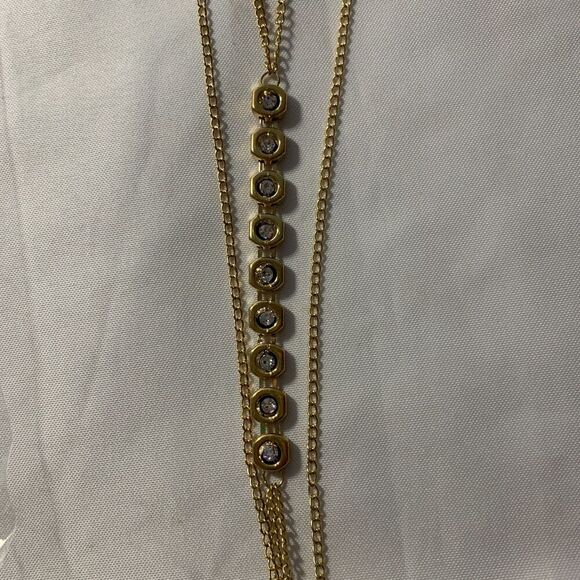 BOGOT boho Layering Body Chain with Shinning Crystal, Brides Jewelry Gold TONE - Picture 8 of 9